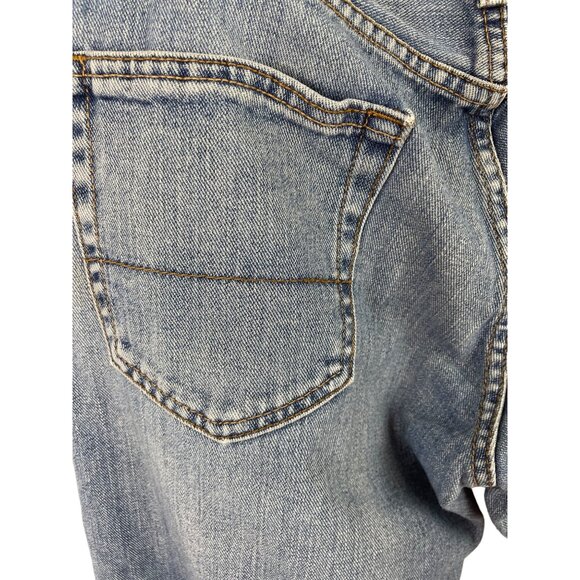 Levis Signature Bootcut Blue Denim Jeans Distressed Hem Mens Size 34X34 - Picture 5 of 13